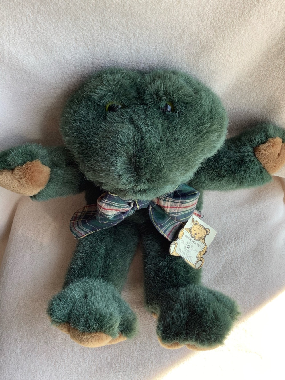 Vintage Boyds Bears Racheal Q Ribbit Plush Croaking Frog Stuffed Animal w Tags